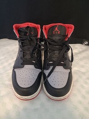 Nike Air Jordan Retro High Top Sneakers in Black, Grey & Red